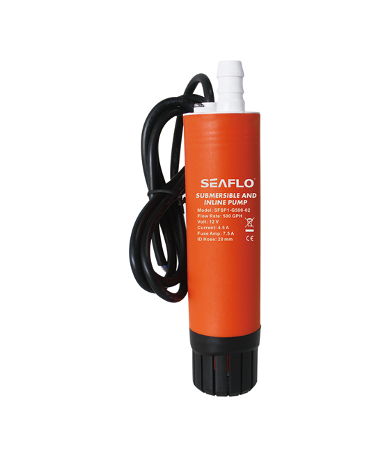 500GPH Przenośna pompa zęzowa Seaflo SFSP1-G500-02A 12V / SFSP2-G500-02B 24V
